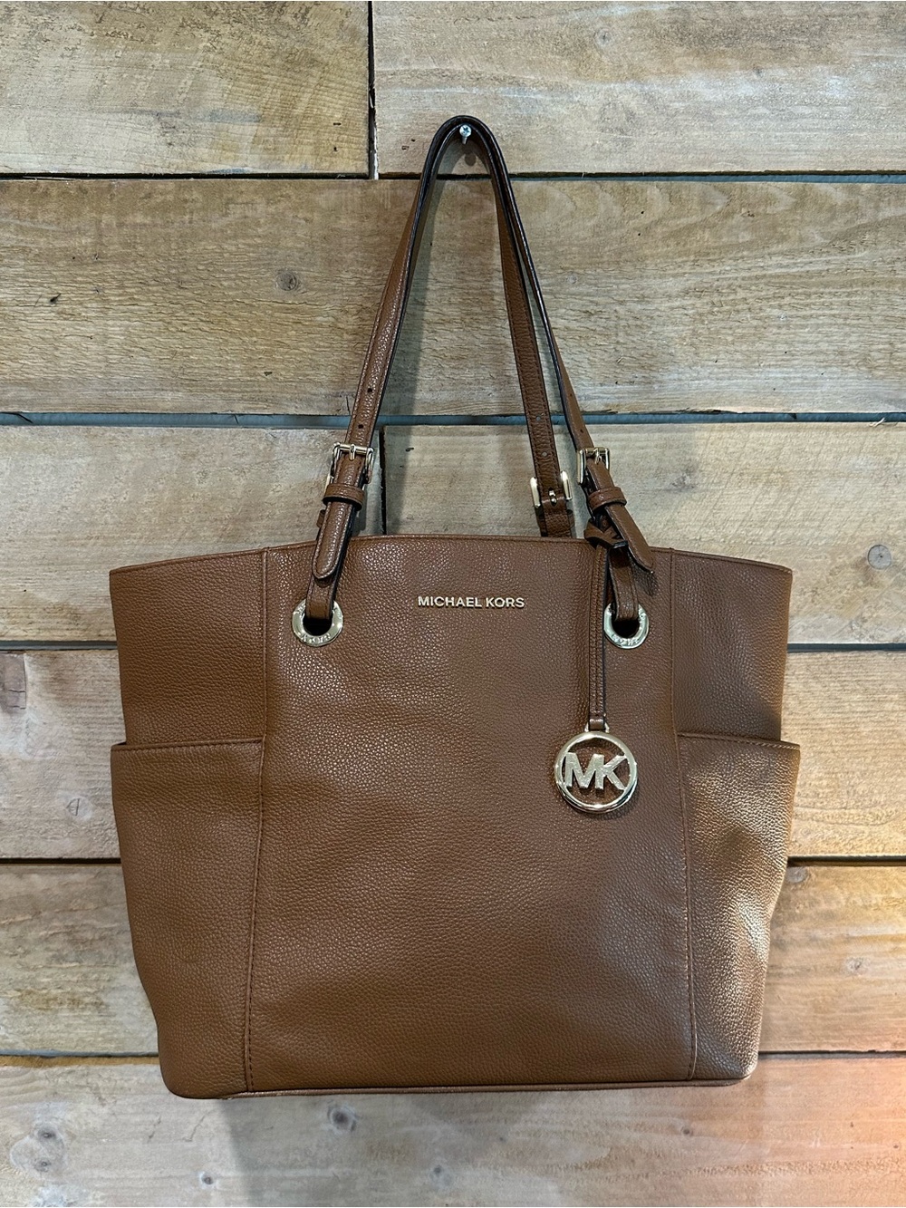 Michael Kors MK Large Pebbled Leather Tote 🤎